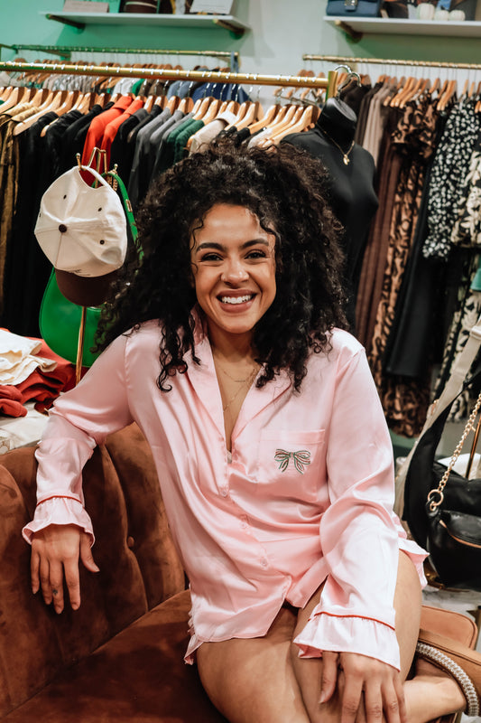 Holiday Pj Set - Lt Pink