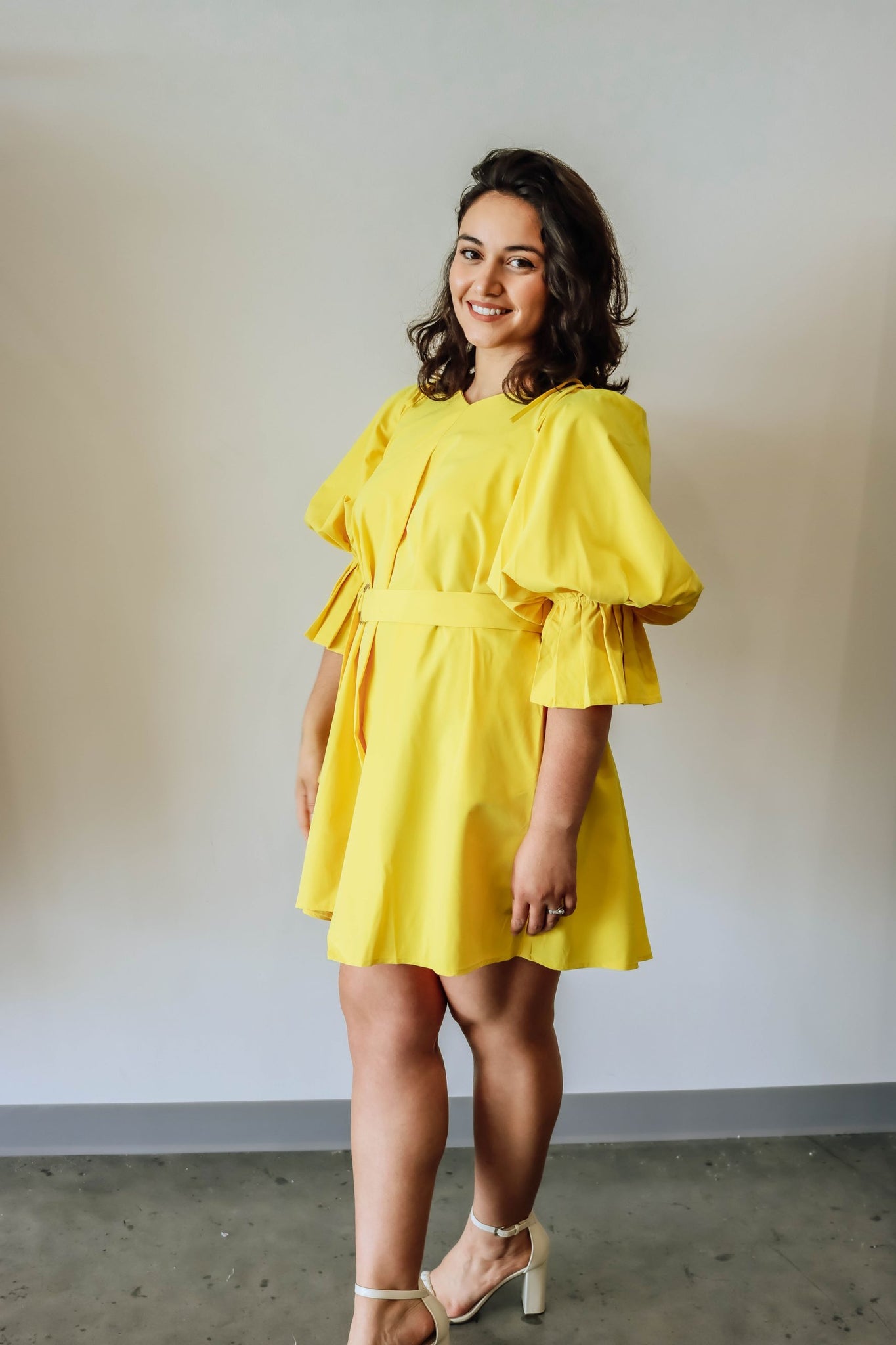 Midi Dress Girl - Honey Yellow