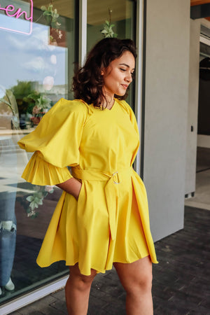 Midi Dress Girl - Honey Yellow