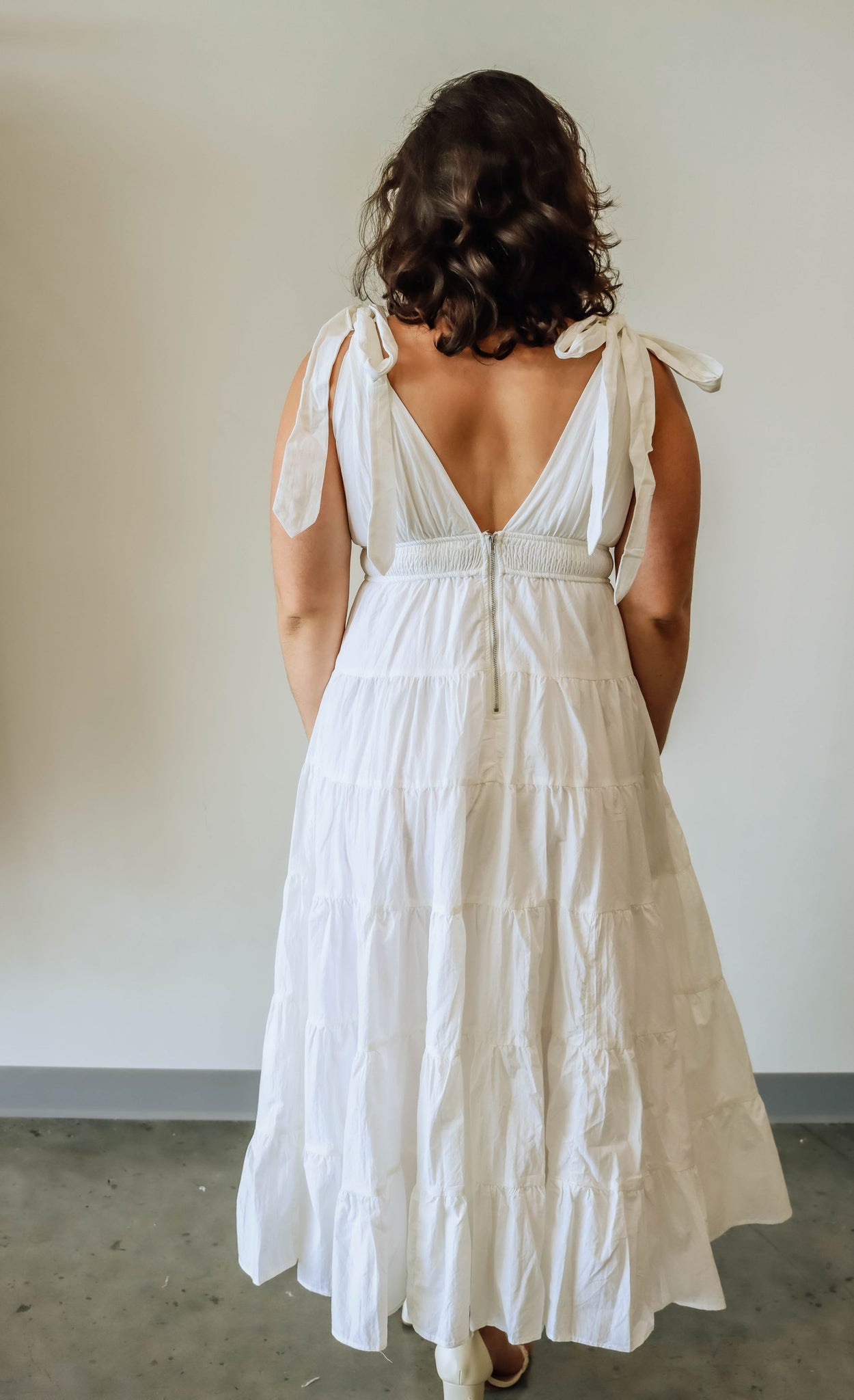 Dainty Tiered Maxi Dress - Off White