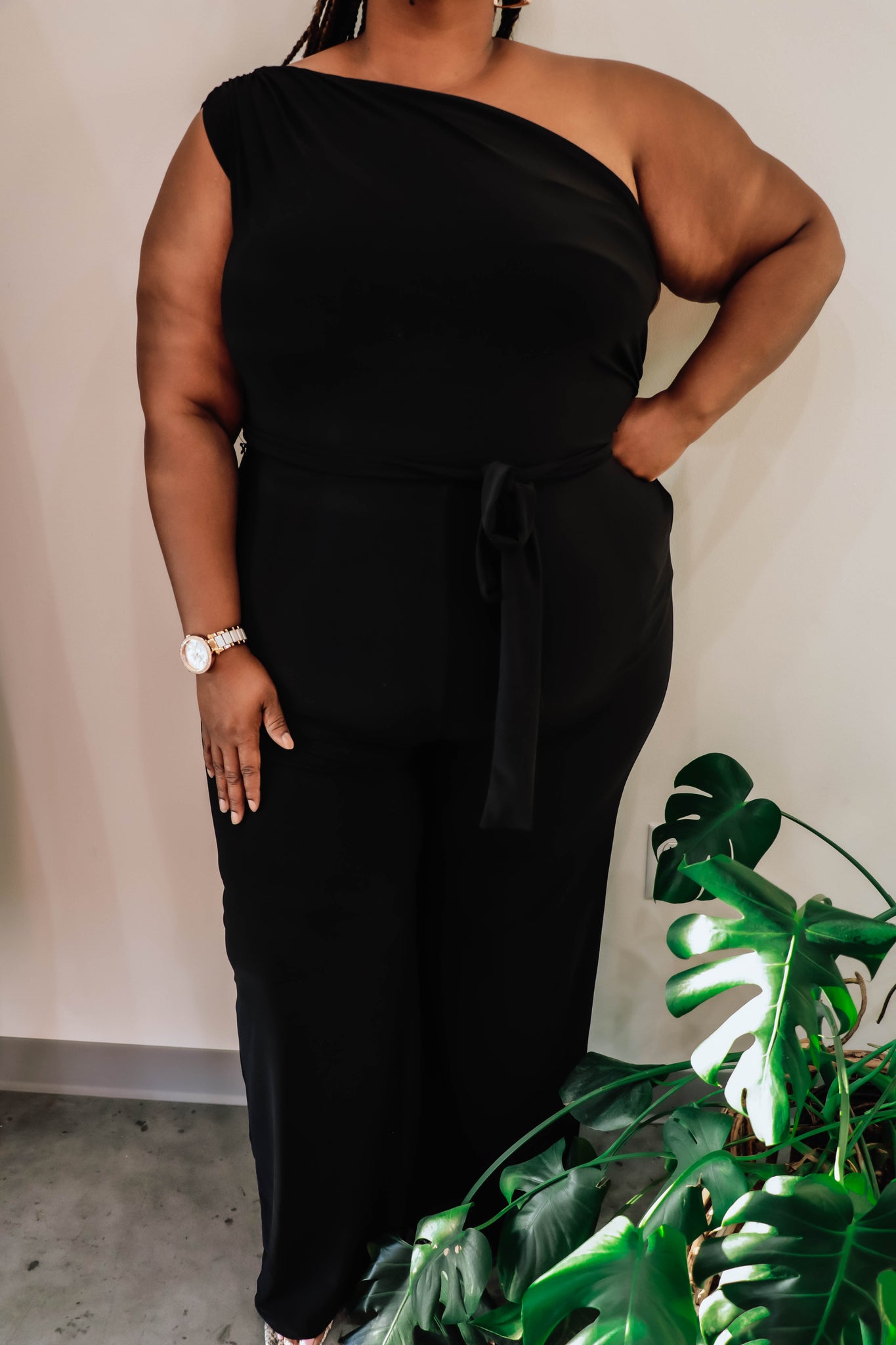 Briana Jumpsuit - Curvy Black