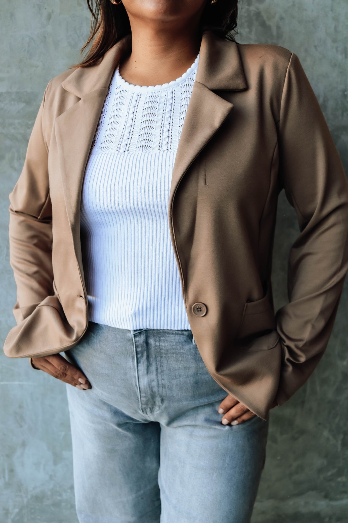 Lisa Blazer - Dark Taupe