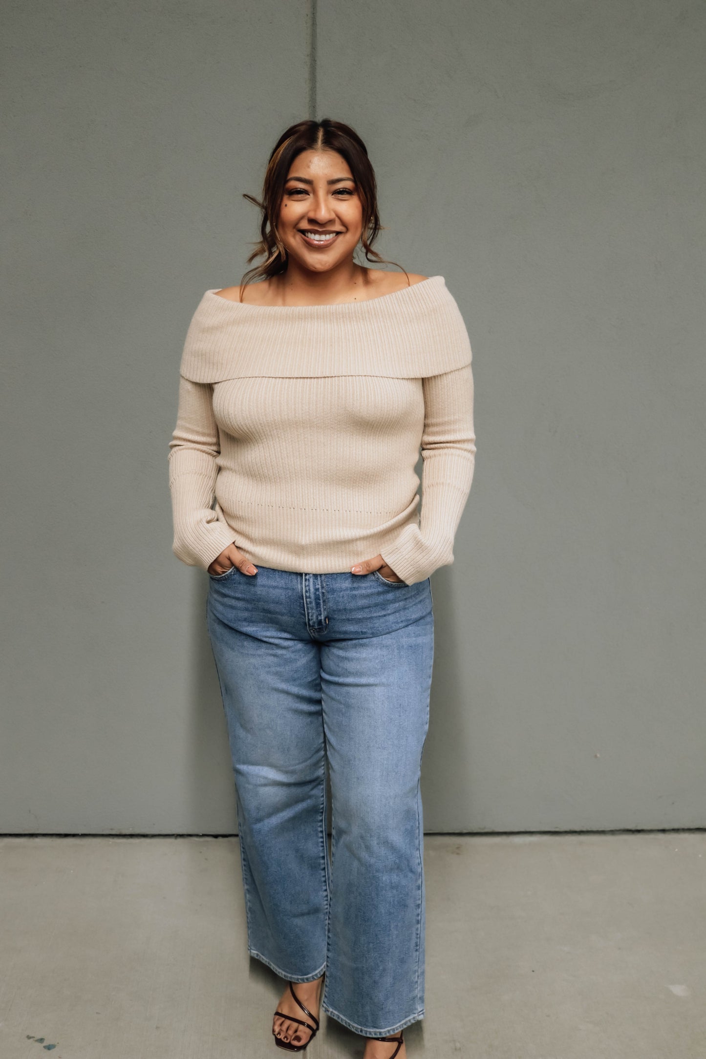 Cindy Off Shoulder Sweater