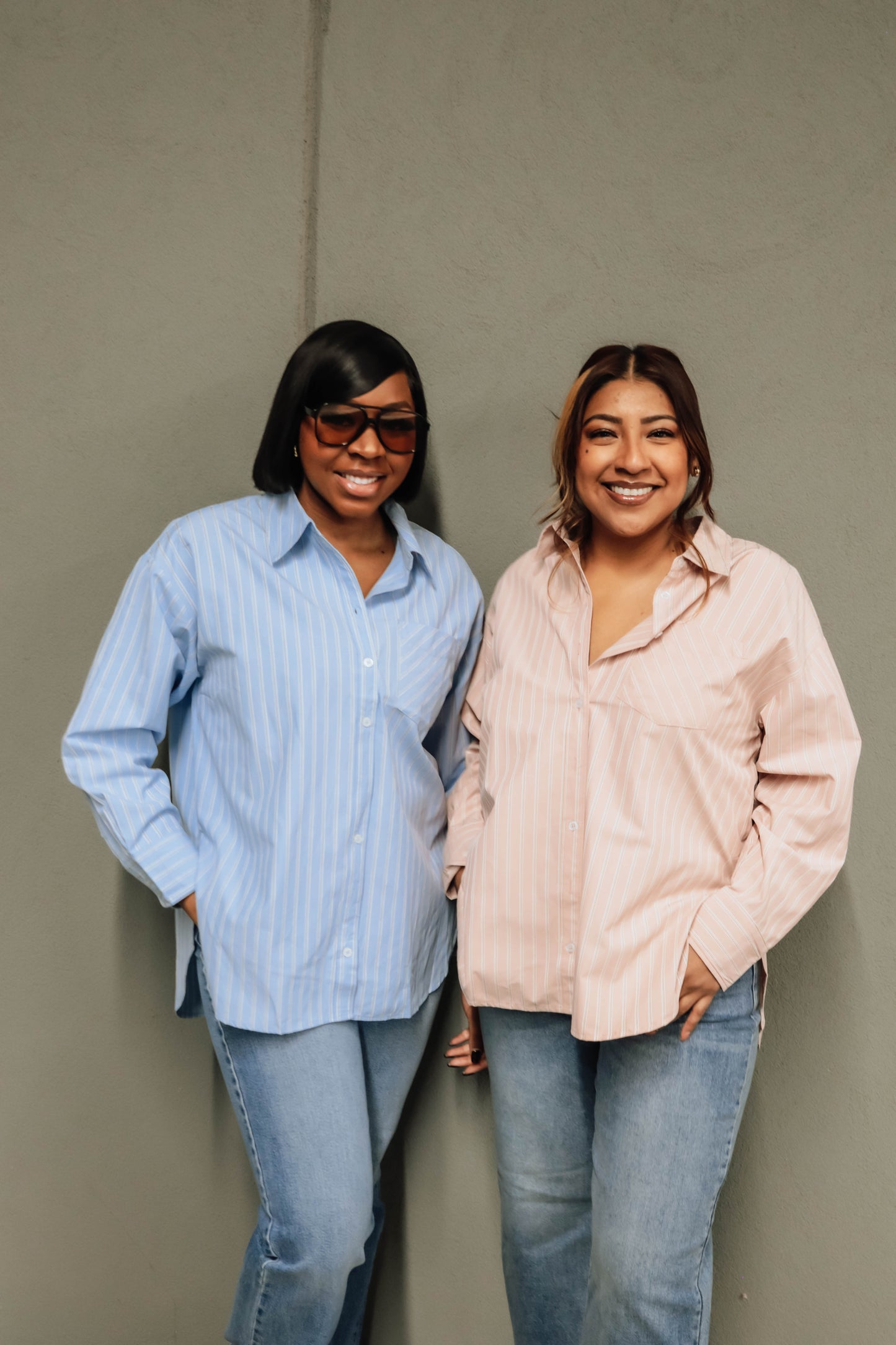 Zari Oversized Button-Down Shirt - Mauve