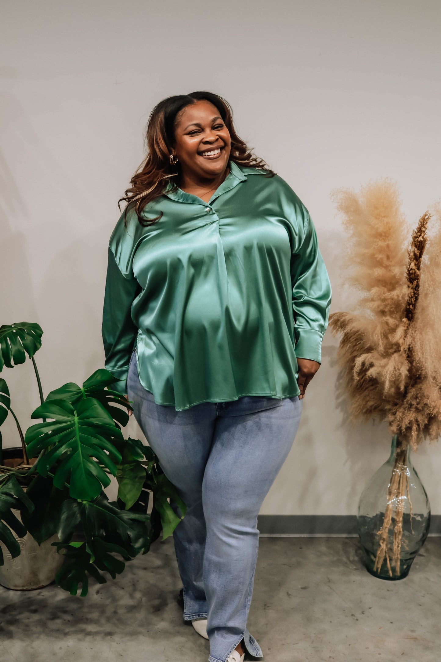 Sweet Dream Blouse Plus - Seafoam