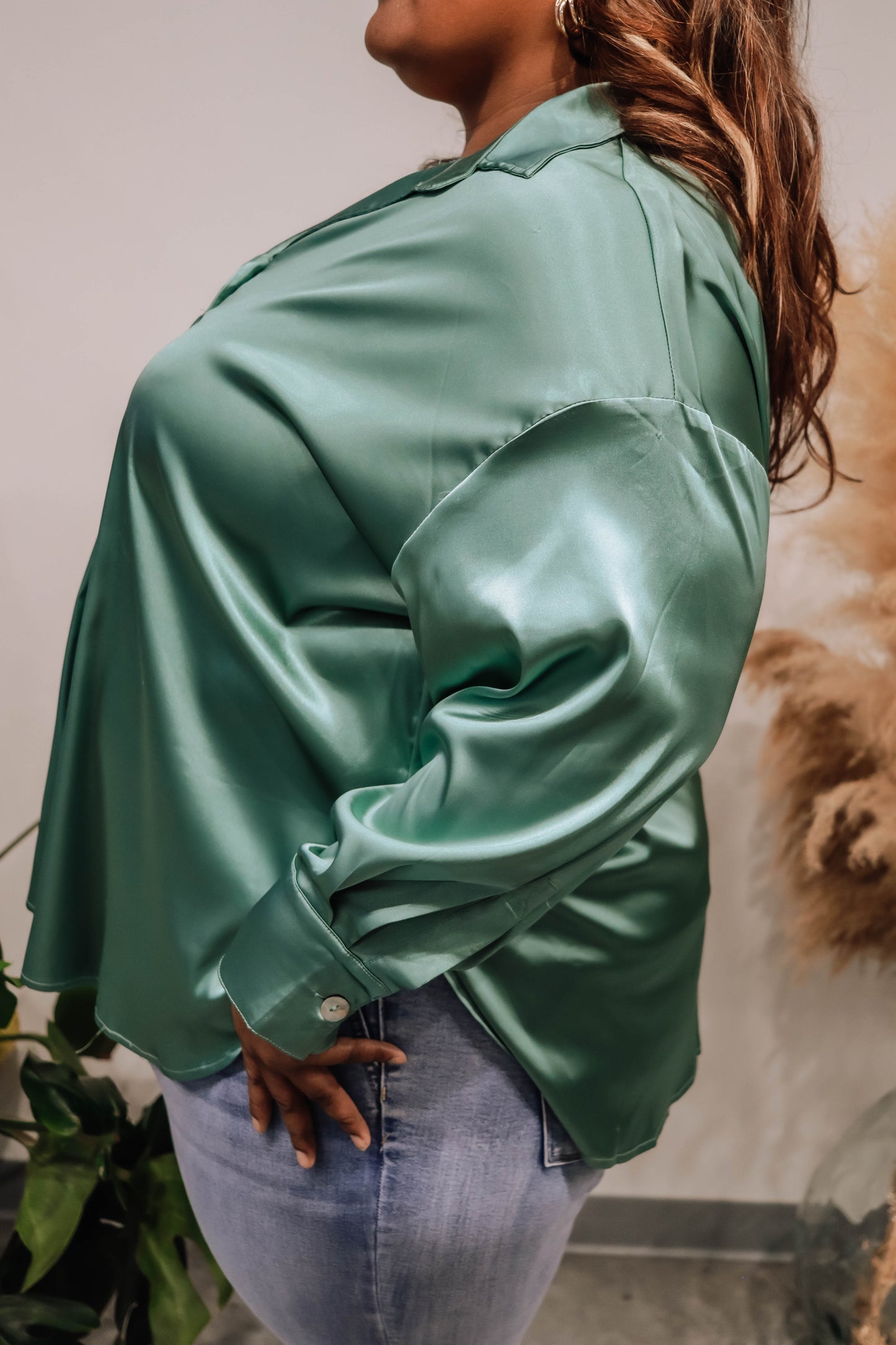 Sweet Dream Blouse Plus - Seafoam