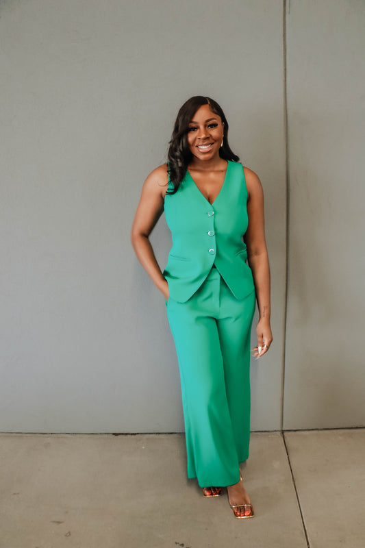 Miranda Vest- Kelly Green