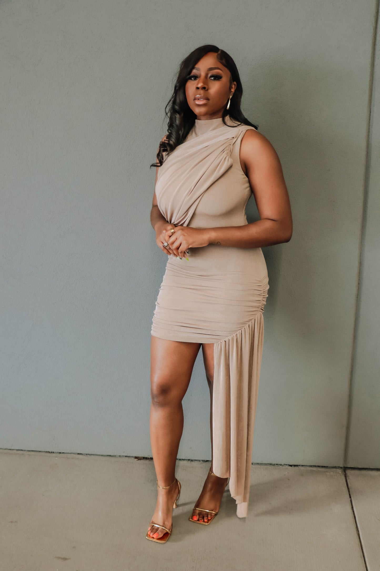 Pivot Mini Dress- Mocha