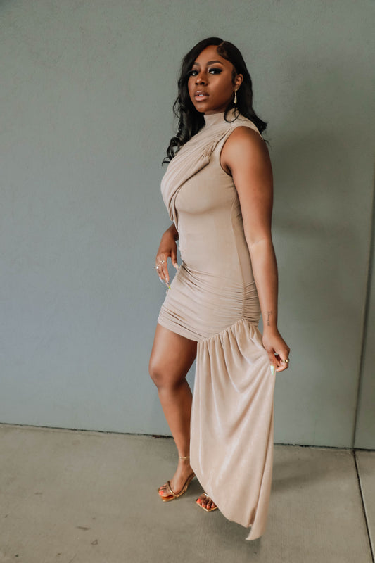 Pivot Mini Dress- Mocha