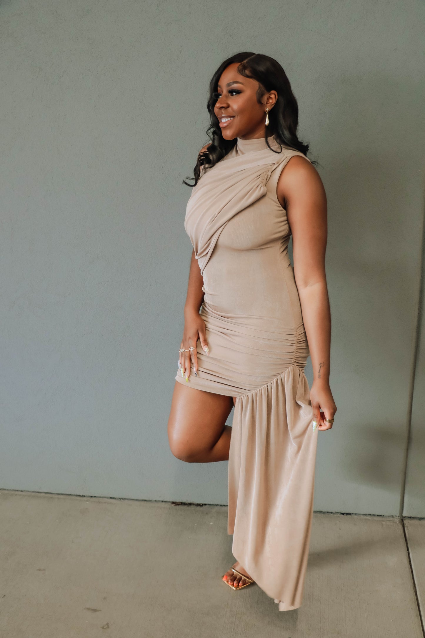 Pivot Mini Dress- Mocha