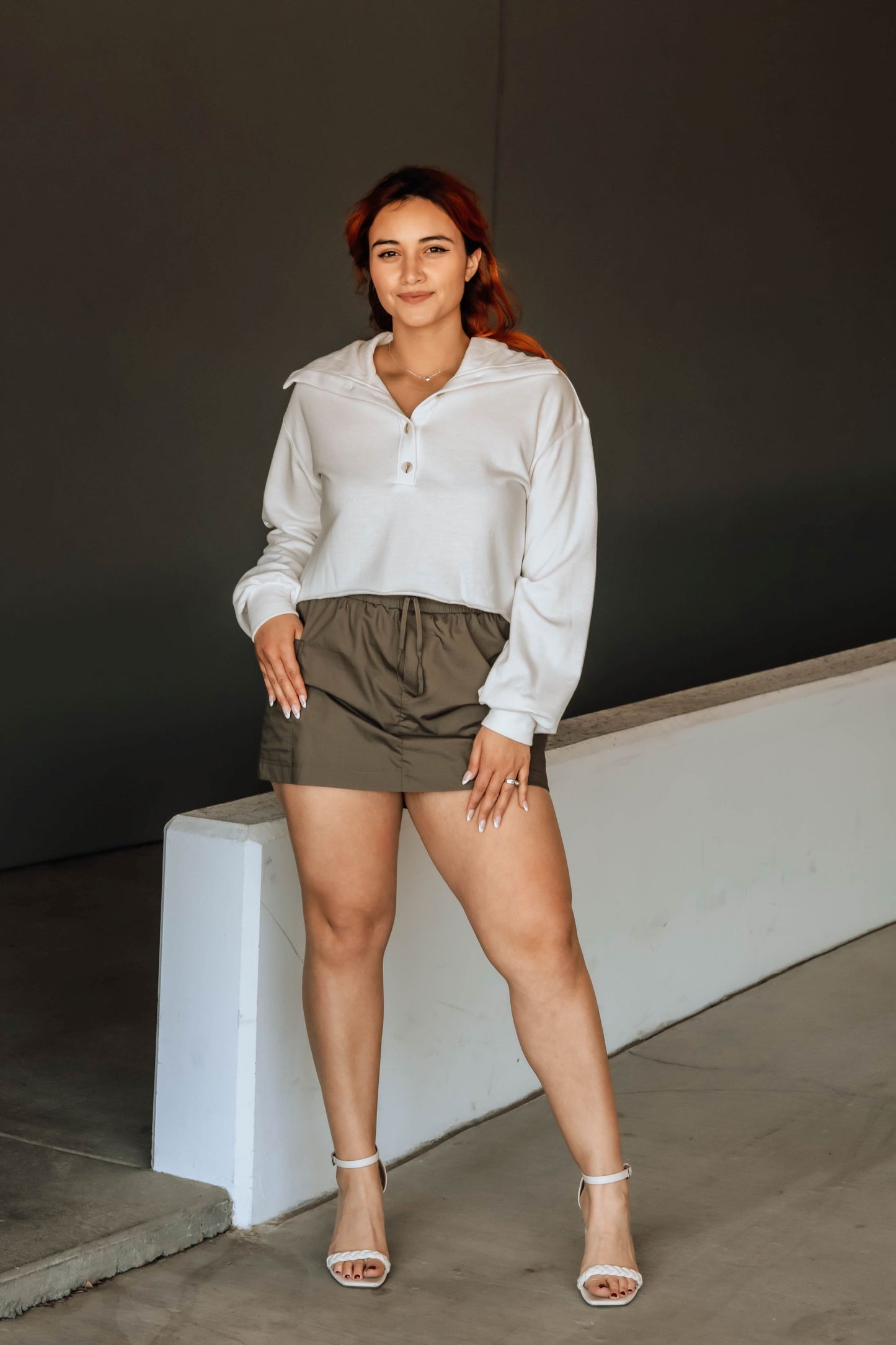 Chole Cargo Mini Skort- Olive