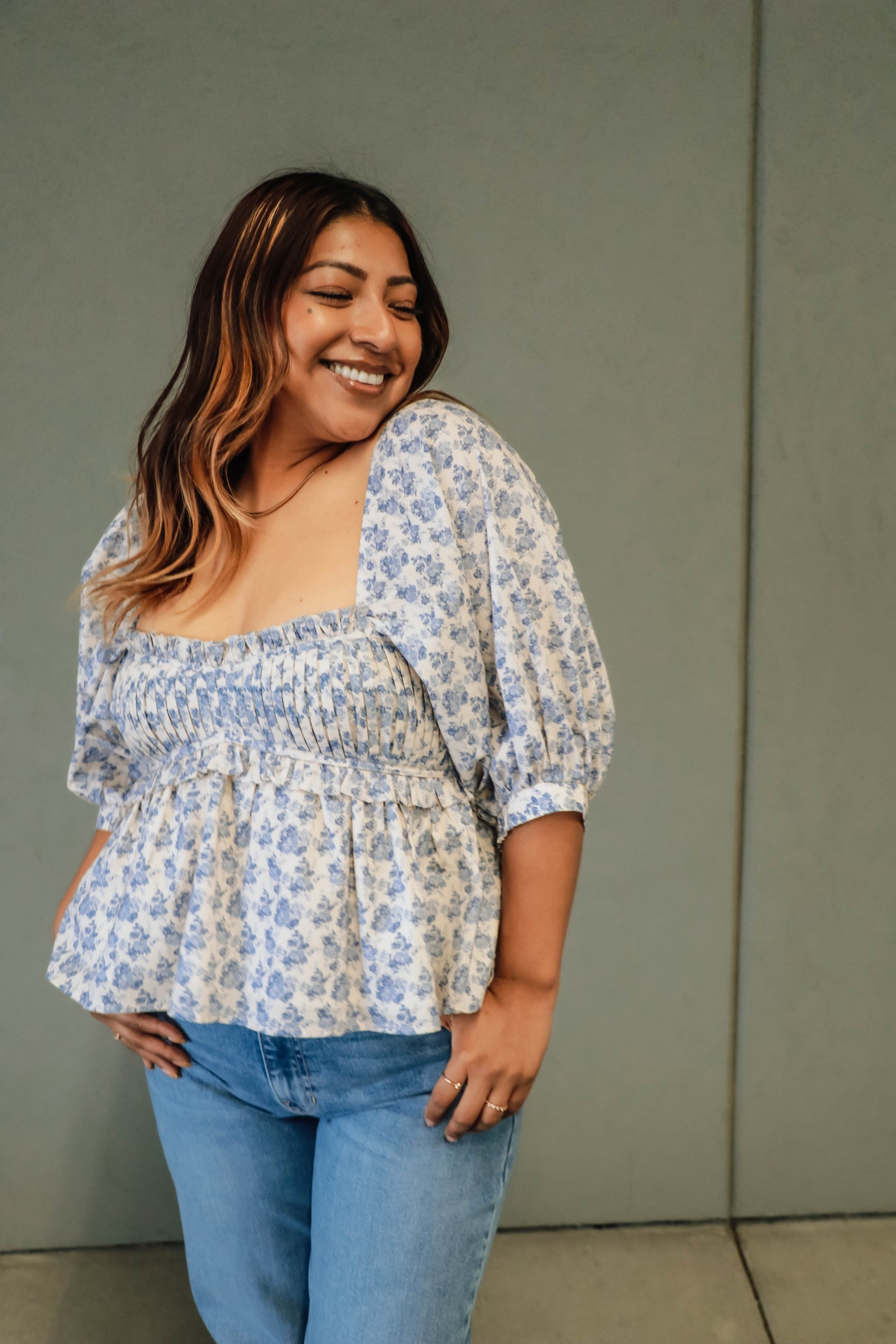 Babydoll Top - Parisian Bloom