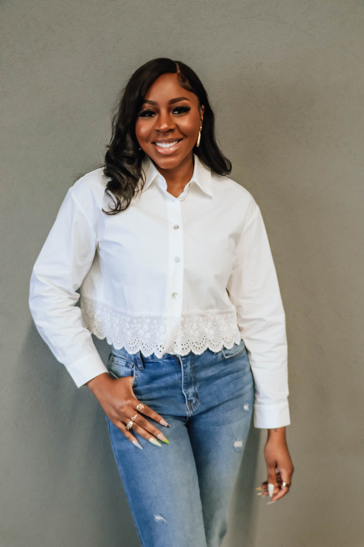 The Ashlynn Button-down - Off White