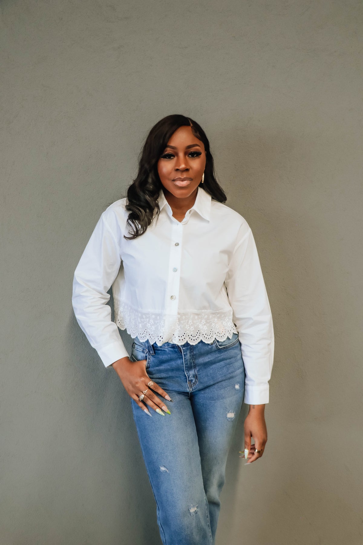 The Ashlynn Button-down - Off White