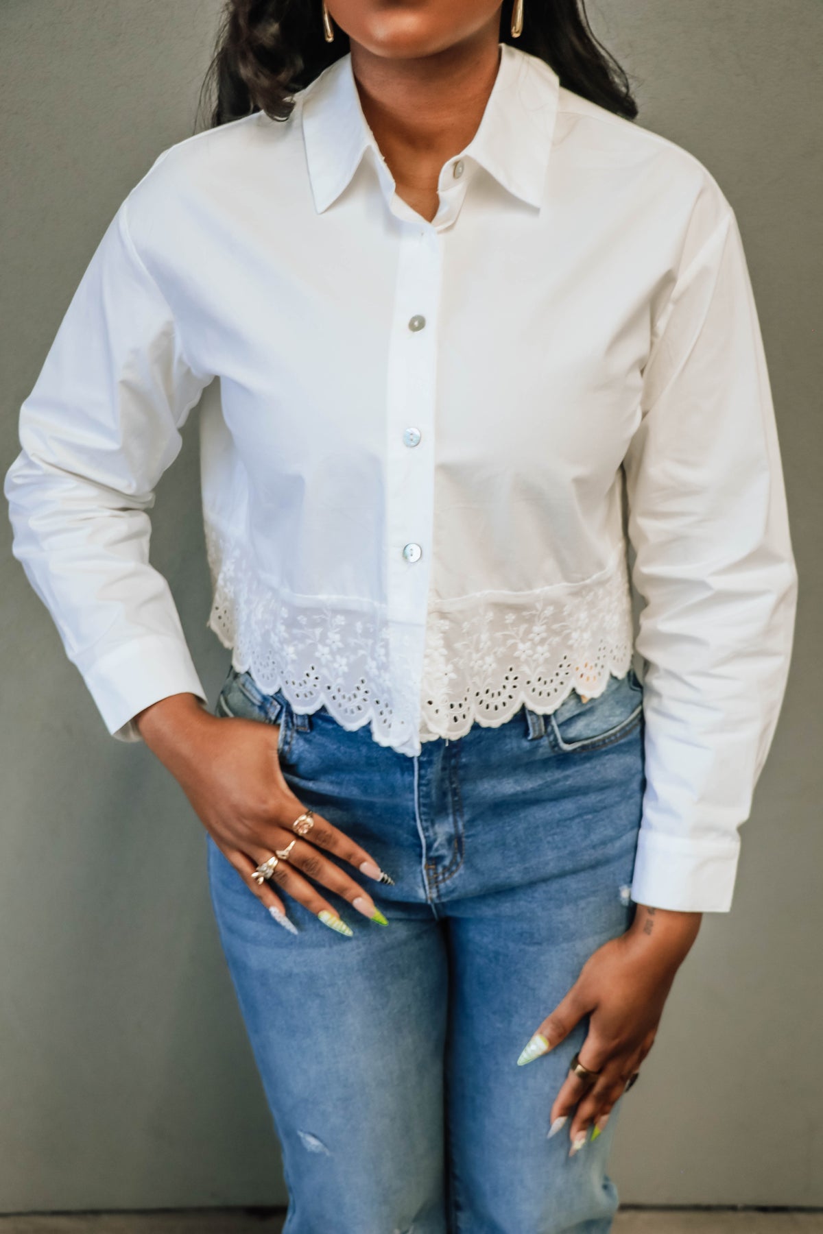 The Ashlynn Button-down - Off White