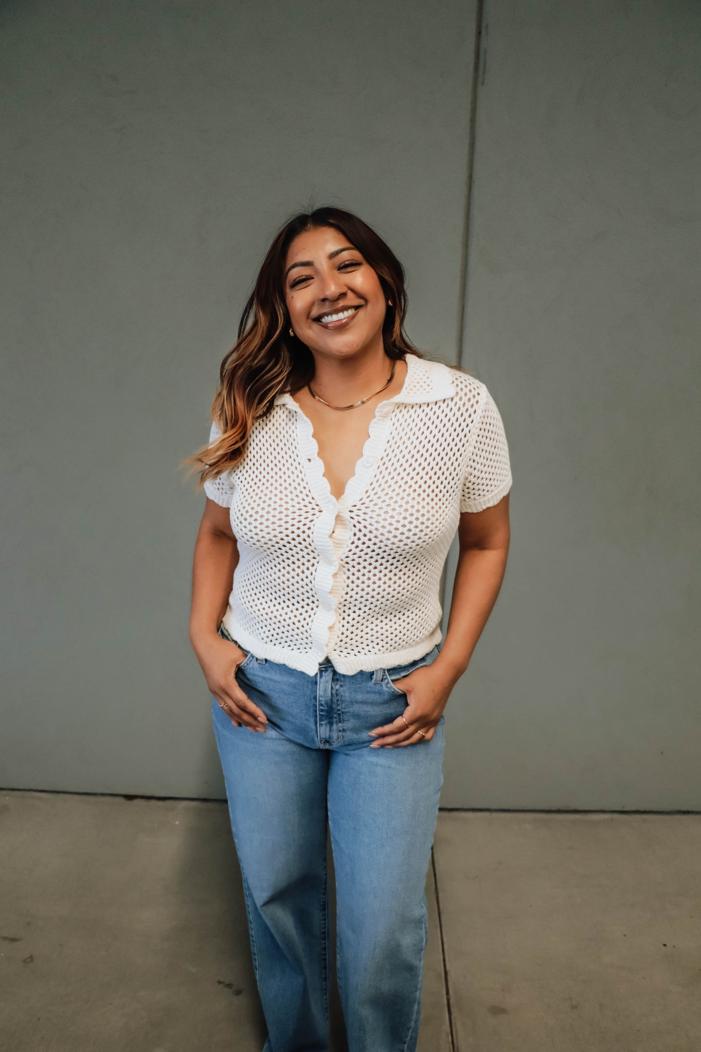 The Carter Crochet Top - Ivory