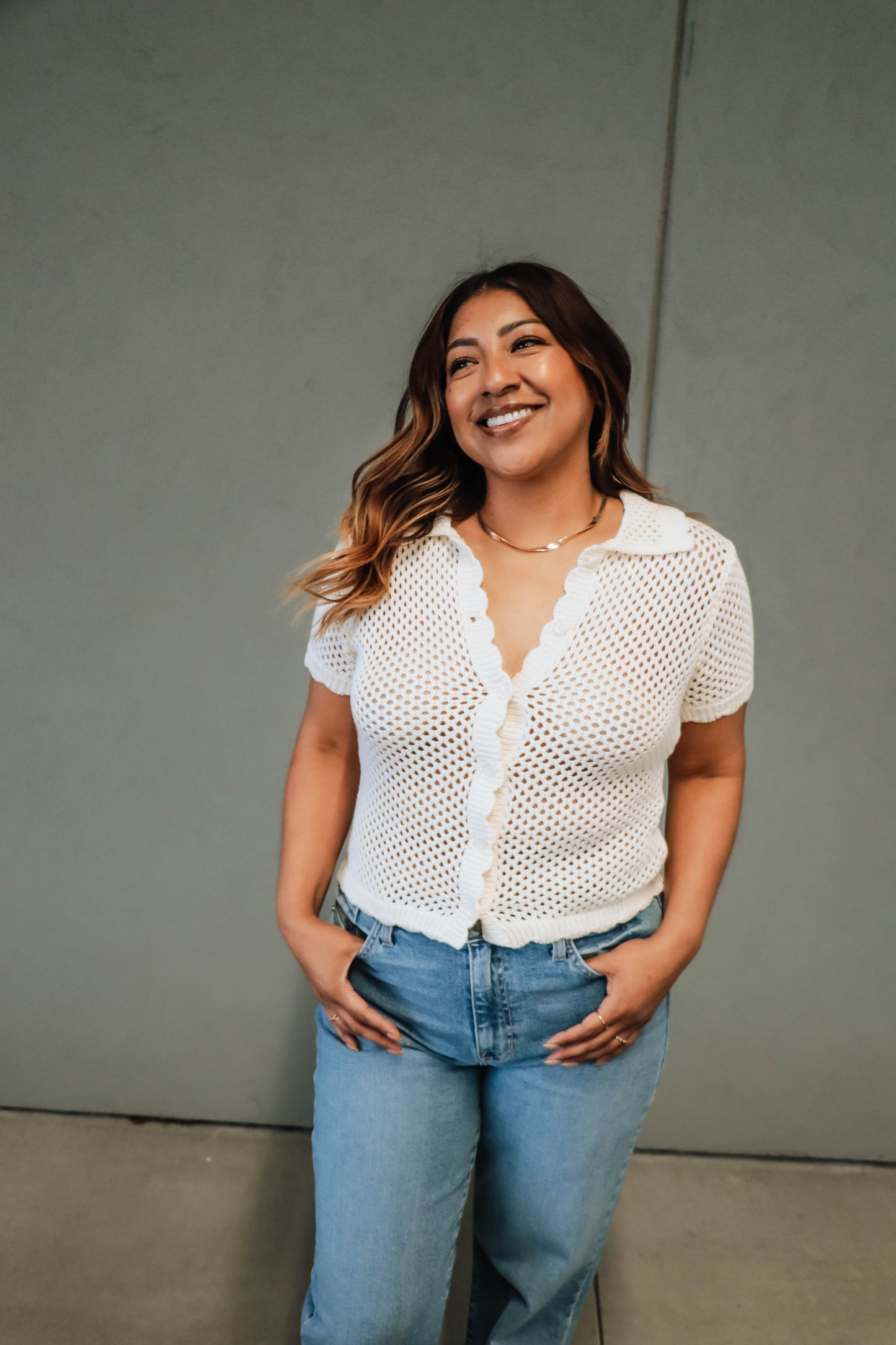 The Carter Crochet Top - Ivory