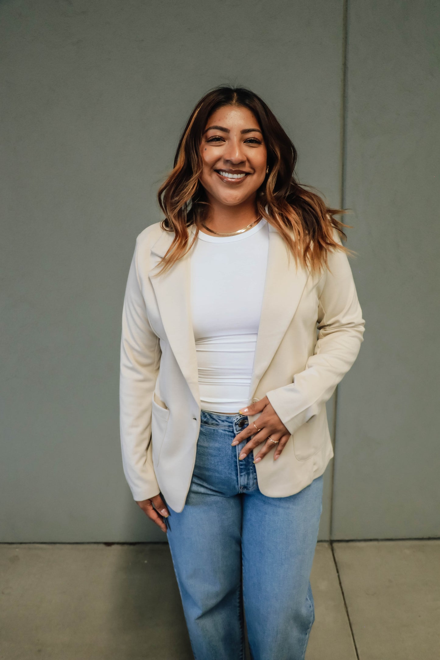 Lisa Blazer -  Lt Tan