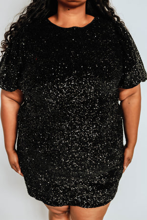 Holiday Me Dress Curvy - Black