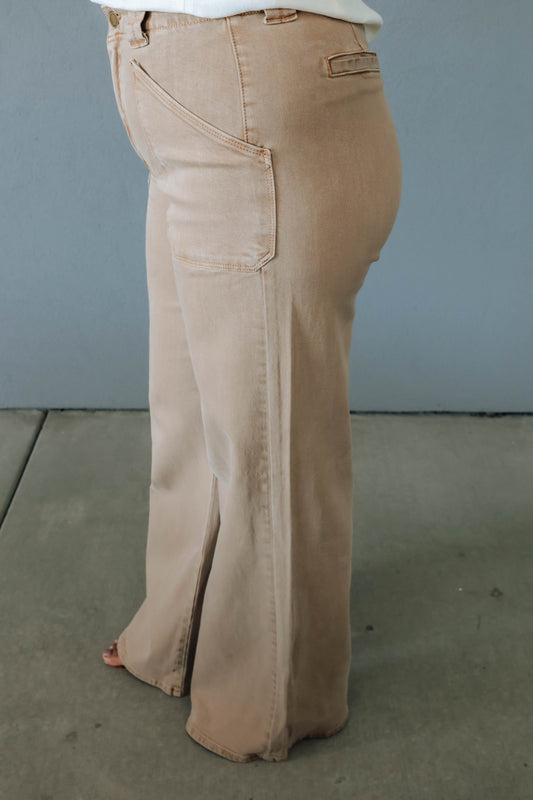 Harbor Wide Leg Pants-  Khaki
