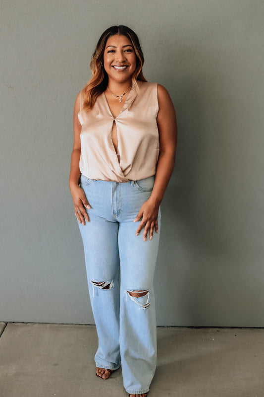 Allure Bodysuit- Almond