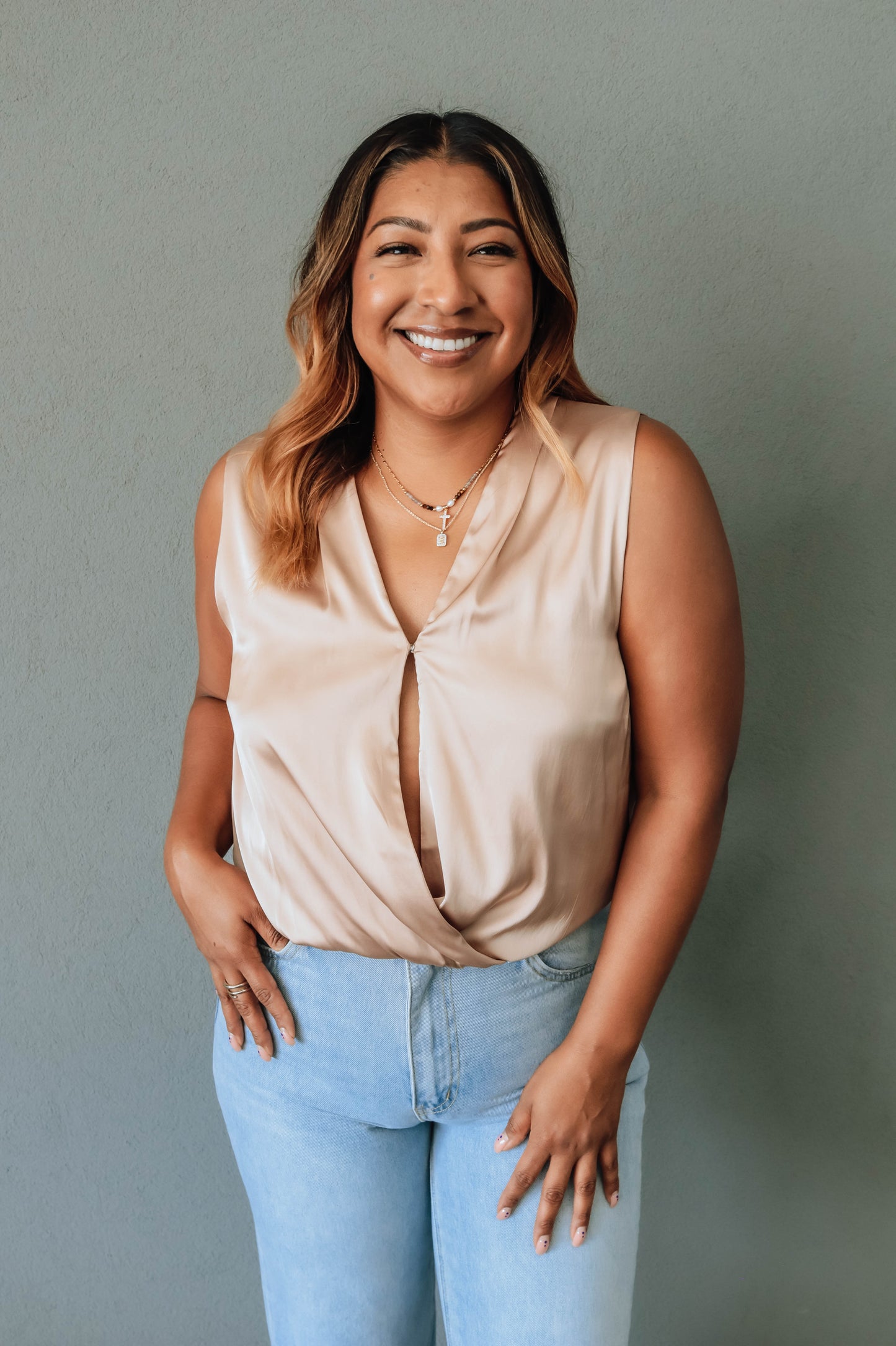 Allure Bodysuit- Almond