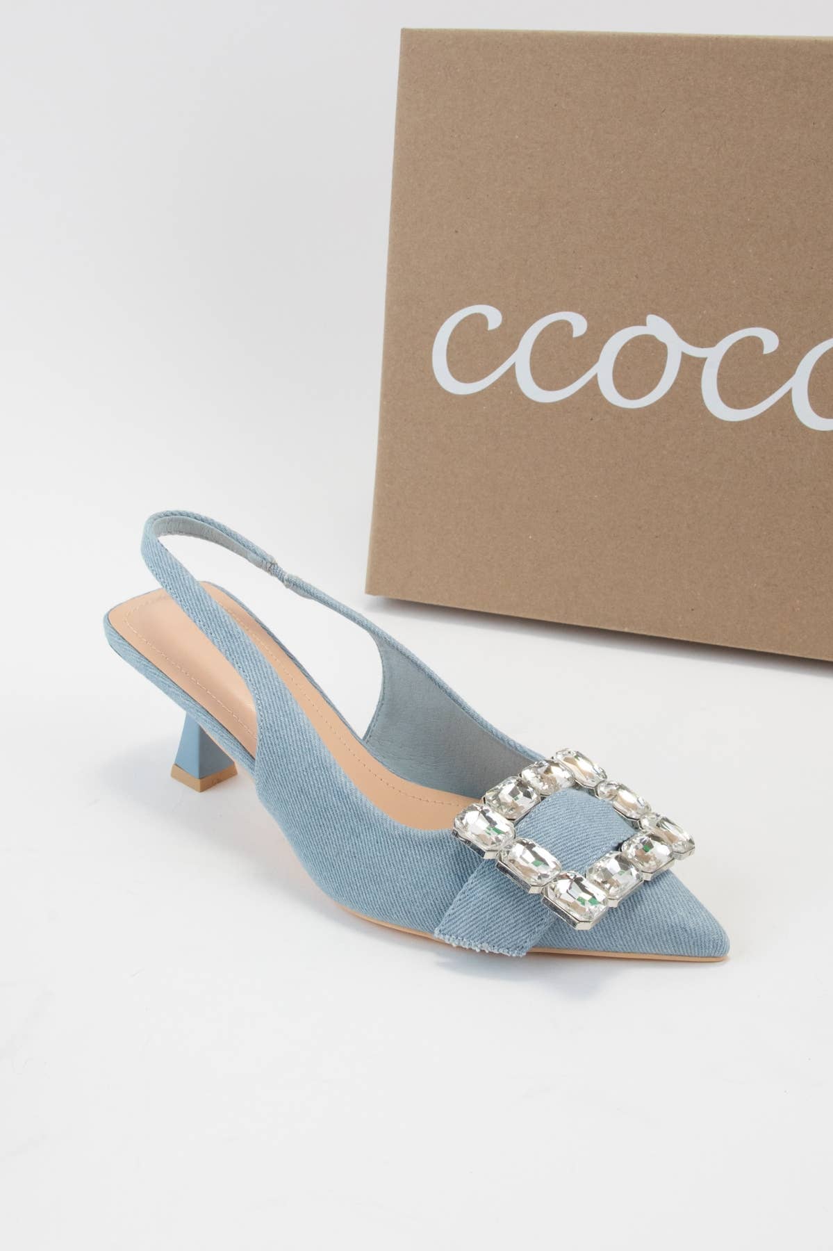 Rhinestone Kitten Heel