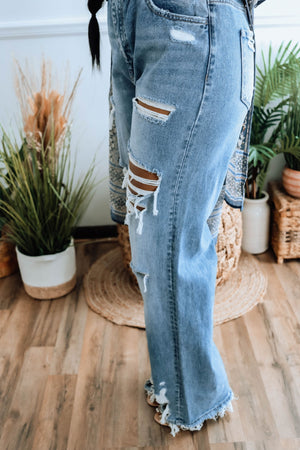 90's Vintage Distressed Mom Jeans