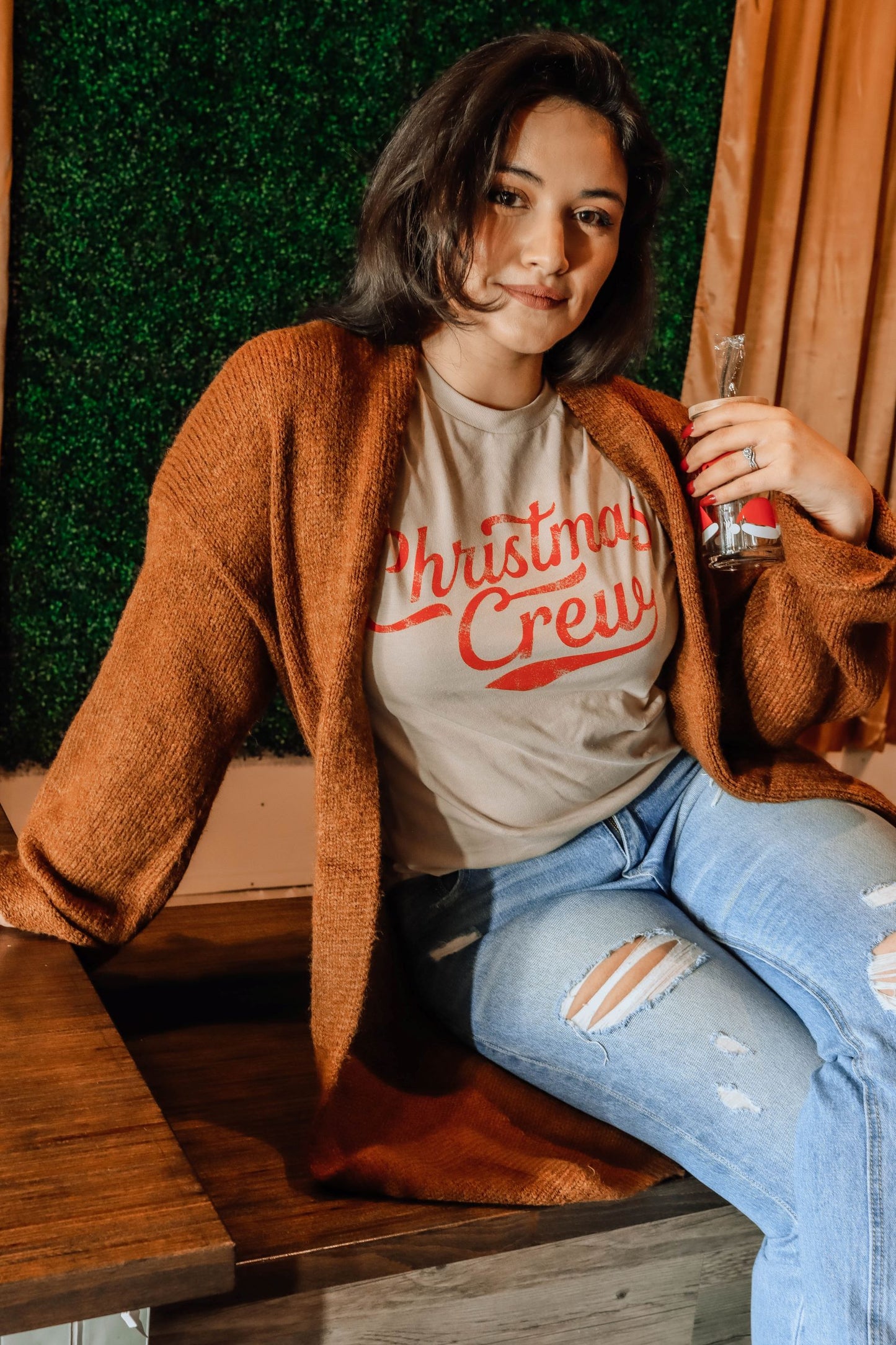 Christmas Tee- Tan
